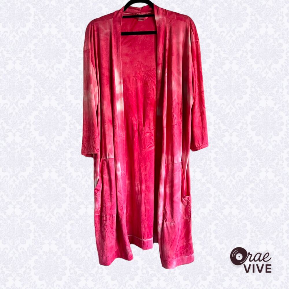 Hello Mello "Dyes The Limit" Coral Tie Dye Lounge Robe - Women's S/M